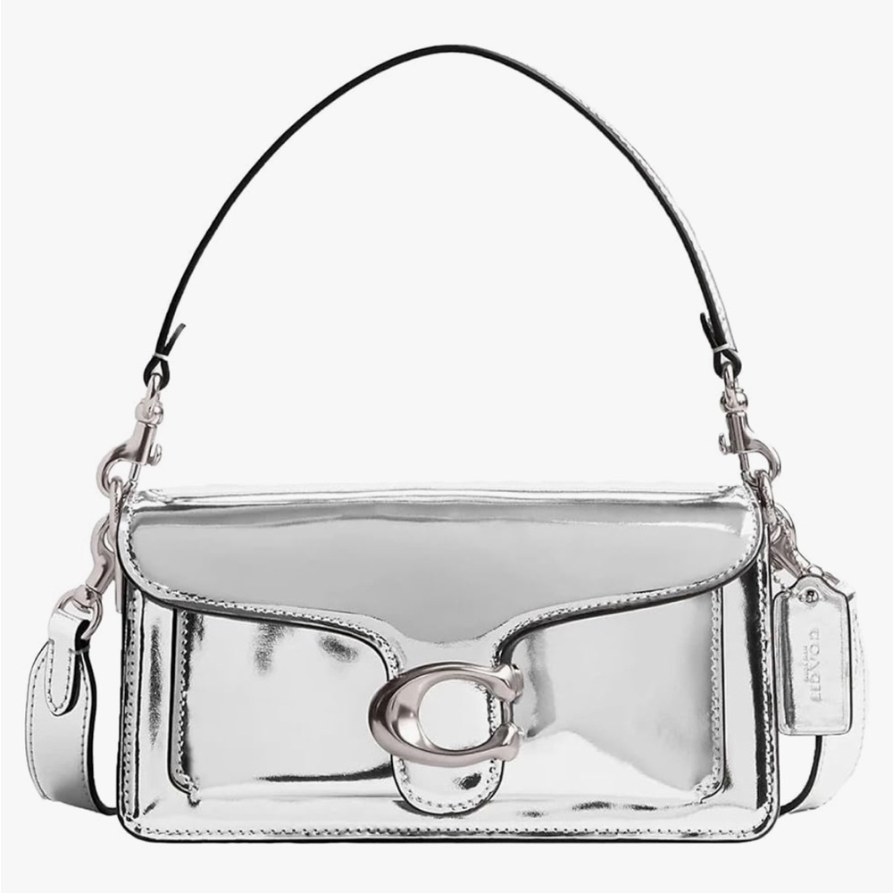 Coach Metallic Silver Tabby 20 Crossbody
